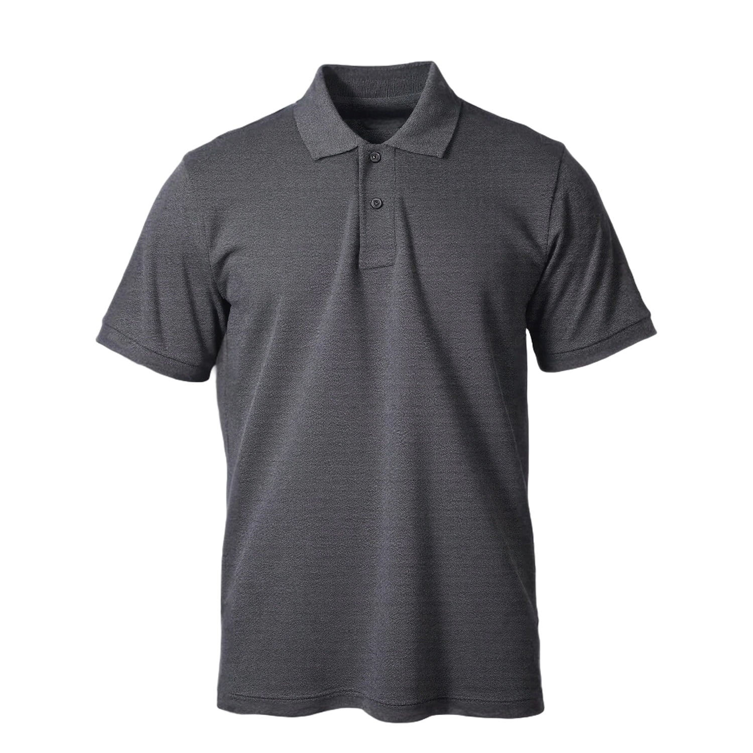 驚きの値段での商品をすべて Men's Cotton Slim Polo Short Sleeve Shirt, Charcoal Grey 3XL トップス