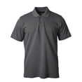 thumbnail image 3 of Men's Cotton Slim Polo Short Sleeve Shirt, Charcoal Grey 2XL, 1 Pack, 3 of 7