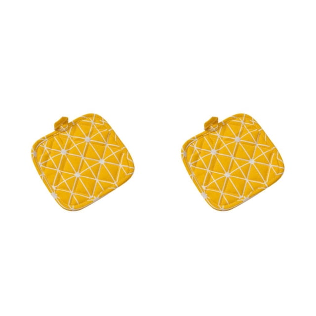 Toystoory Mantel para , soporte para ollas, manoplas para horno, resistencia al calor, sin rebabas, algodón, accesorios para el hogar, utensilio amarillo 2Conjunto