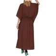 thumbnail image 5 of HAPPY BAY Women's Loungewear Oversize Caftan Long Muumuu Nightgown 2X-3X Violet-AC471, 5 of 5