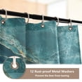 thumbnail image 4 of Shower Curtain and Rug Sets 4pcs Bathroom Sets Includes 12 Free Hooks 66" x 72" Blue Green Marble Texture, 4 of 8