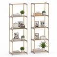 thumbnail image 1 of Gymax 2PCS 5-Tier Bookshelf w/Open Shelves Freestanding Storage Organizer for Home, 1 of 10