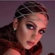 thumbnail image 1 of Accesorios para el cabello con tocado de malla de moda, cadena de cristal para la frente para novia y boda, accesorios exquisitos para la cabeza, 1 of 2
