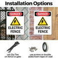 thumbnail image 3 of (2 Pack) Electric Fence OSHA Danger Sign 7 Inch X 10 Inch Indoor / Outdoor Rust-Free Aluminum Metal Signs for Workplace, Workshop, and Construction Site, Made in the USA, 3 of 8
