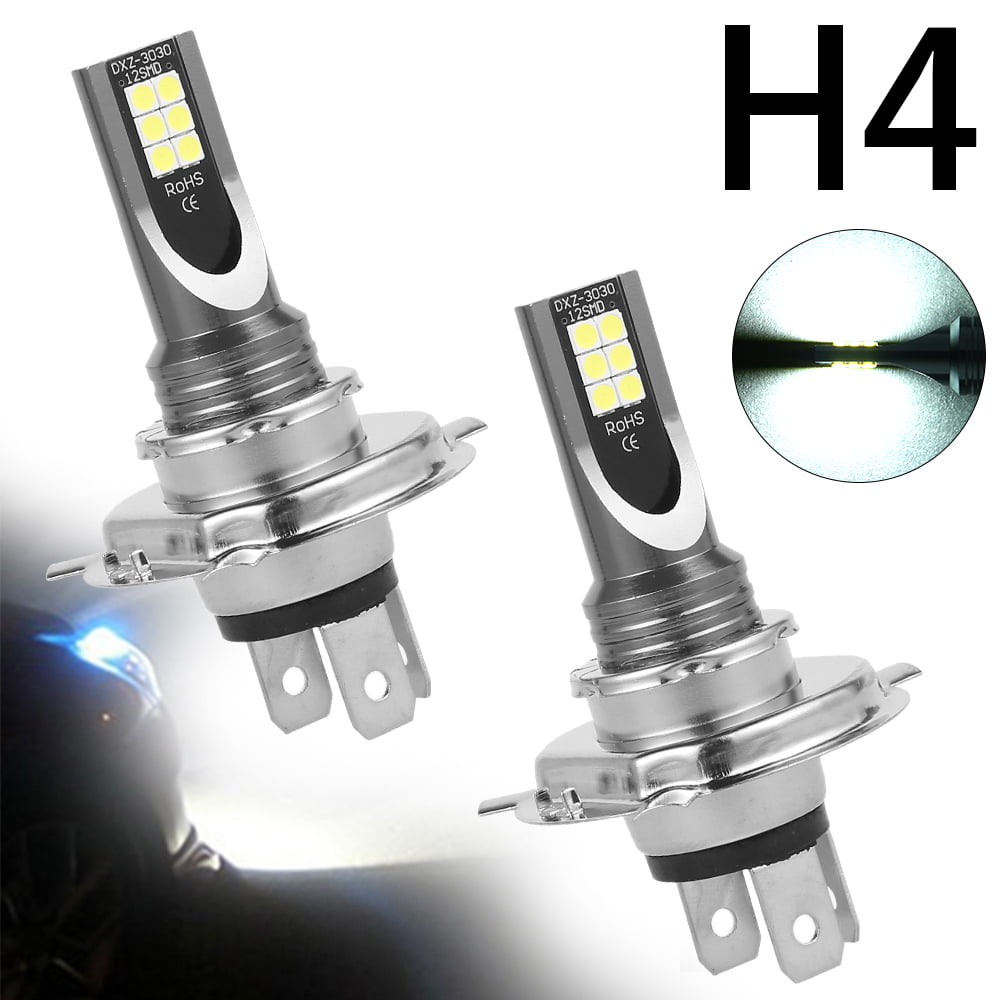 H4 9003 Cree CSP LED Headlight Bulbs Conversion Kit High Low Beam 8000LM6500K 