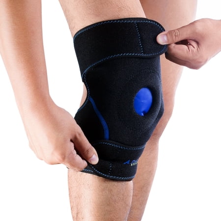 Knee Support Brace Wrap with Ice Pack for Hot and Cold Therapy: For
