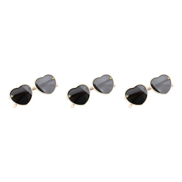 Qianteng Lunettes De Soleil Fille Forme Fleur - Protection UV400 - Coloris Blanc/rose/jaune - Taille Unique