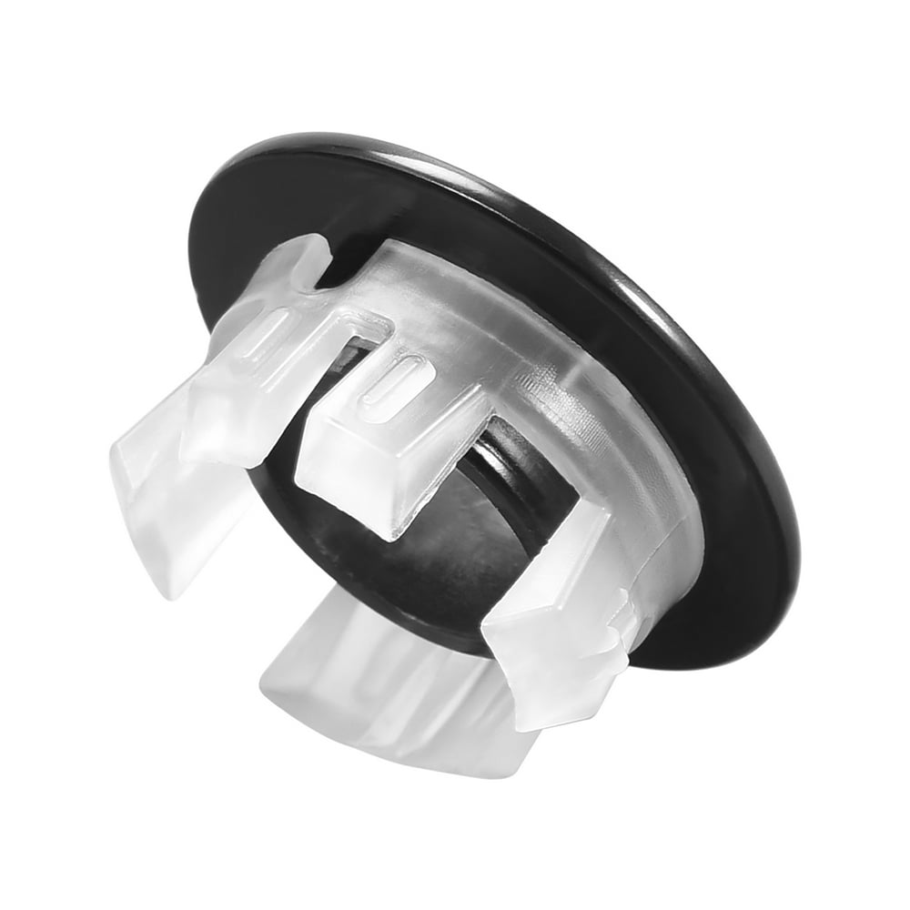 Sink Overflow Cover Kitchen Basin Trim Round Hole Caps Insert Spare Black