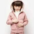thumbnail image 6 of CAIVO Winter Girls Long Sleeve Jackets Coats With Hood Warm Thickened Windproof Zip Up Coats Kids Soft Outerwear Stylish Child Solid Color Clothing, 6 of 6