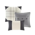 thumbnail image 3 of Pemberly Row Modern 7 Piece Herringbone Comforter Set in Gray, 3 of 8