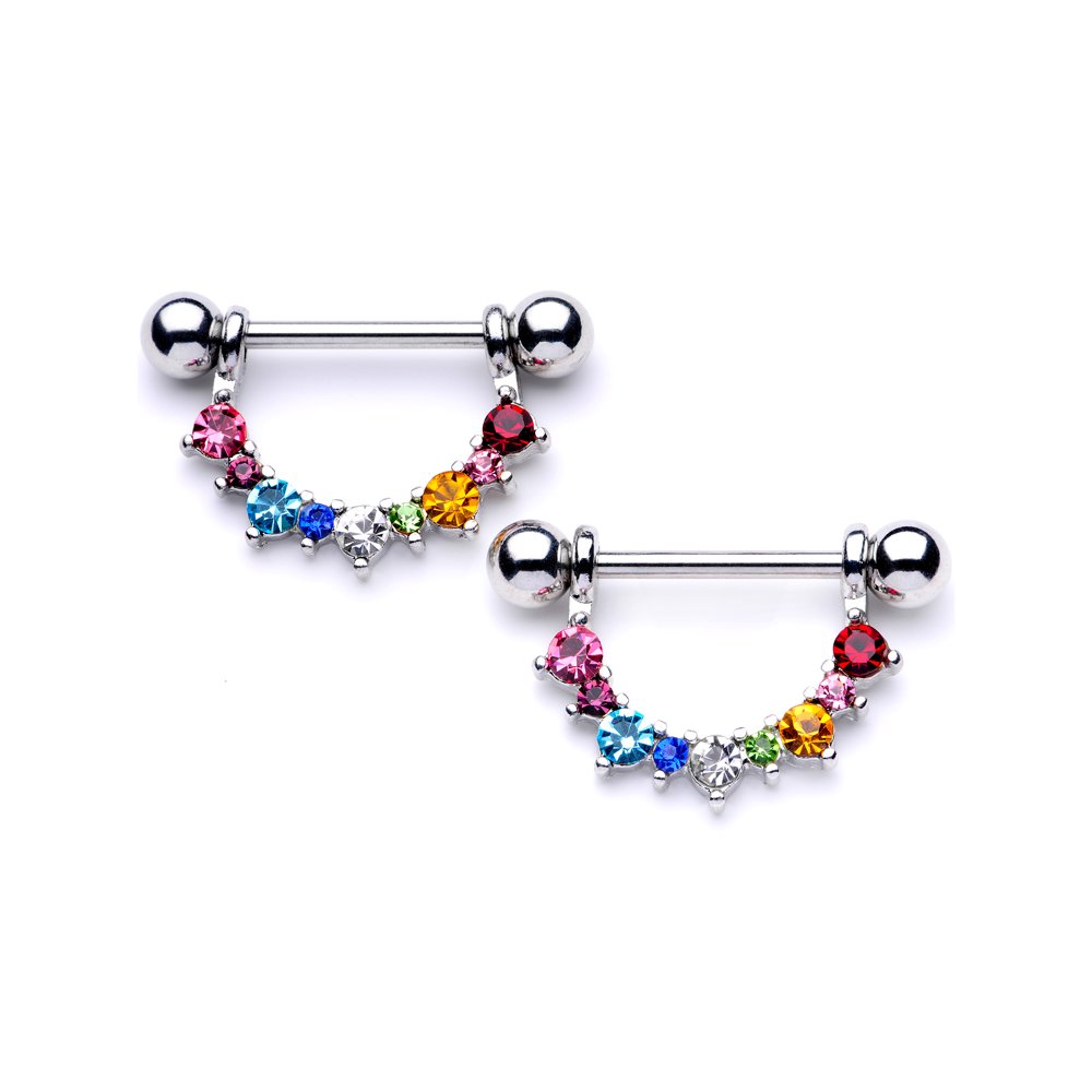 Body Candy Body Candy Womens 14G Nipplerings Piercing 9/16" Stainless