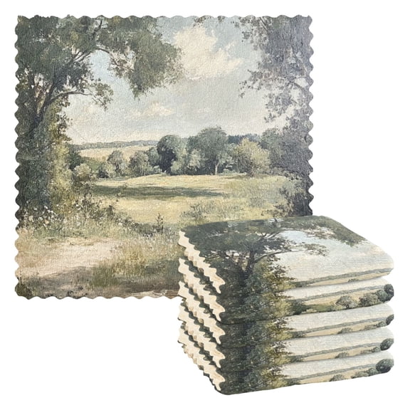6 Pieces of Kitchen Towels 11x11Inch Kitchen Dish Cloths Kitchen Dish Towels Reuseable Cleaning Cloths Beautiful Grey Woods