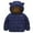 Navy-a, variant on HNMKIU Boys and Girls Padded Coat and Thickened Baby Hooded Jacket Childrens Down Jacket Winter Coat for Kids 1-6 Years Light Purple-b,4-5Years