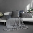 thumbnail image 3 of JWH Handmade Best Decorative Soft and Smooth Velvet Lumbar Pillow Case Covers for Simple Room Decor 14x24 inch Grey, 3 of 10