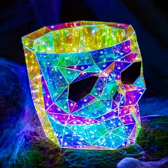 5.5 Foot Life-Size Poseable Halloween Skeleton Prop - With Glowing LED Light Up Eyes