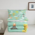 thumbnail image 5 of Airplane Bedding Comforter Sets Full Size,Cartoon Aircrafts Print Comforter Set for Teens ,Cute Flying Plane Bedding Kawaii Planes Clouds Duvet Insert Airplane Decor Room,Green, 5 of 6