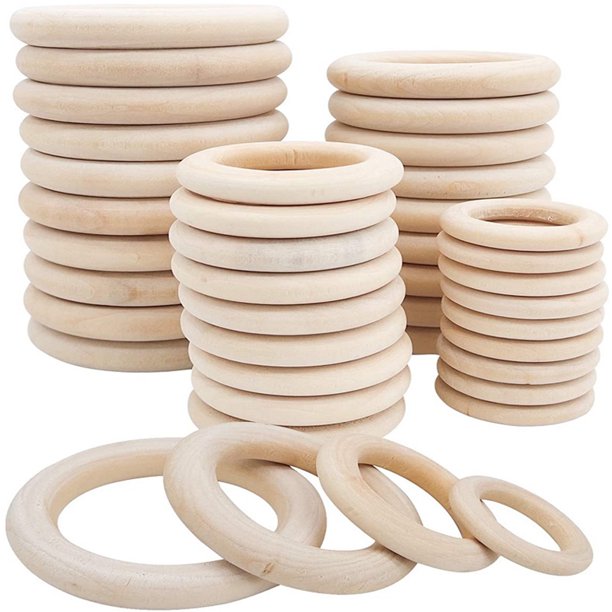 10 Uds. Círculo de madera Natural manualidades DIY para hacer joyas anillo de madera Likrtyny Oficina Multiescena Multifunción