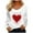 White, variant on Inverlee Valentine's Day Shirts Women Plus Size Love Heart Print Tees Work Long Sleeve Blouse V Neck Holiday T-shirt Tops Valentines Day Gifts for Teen Girls