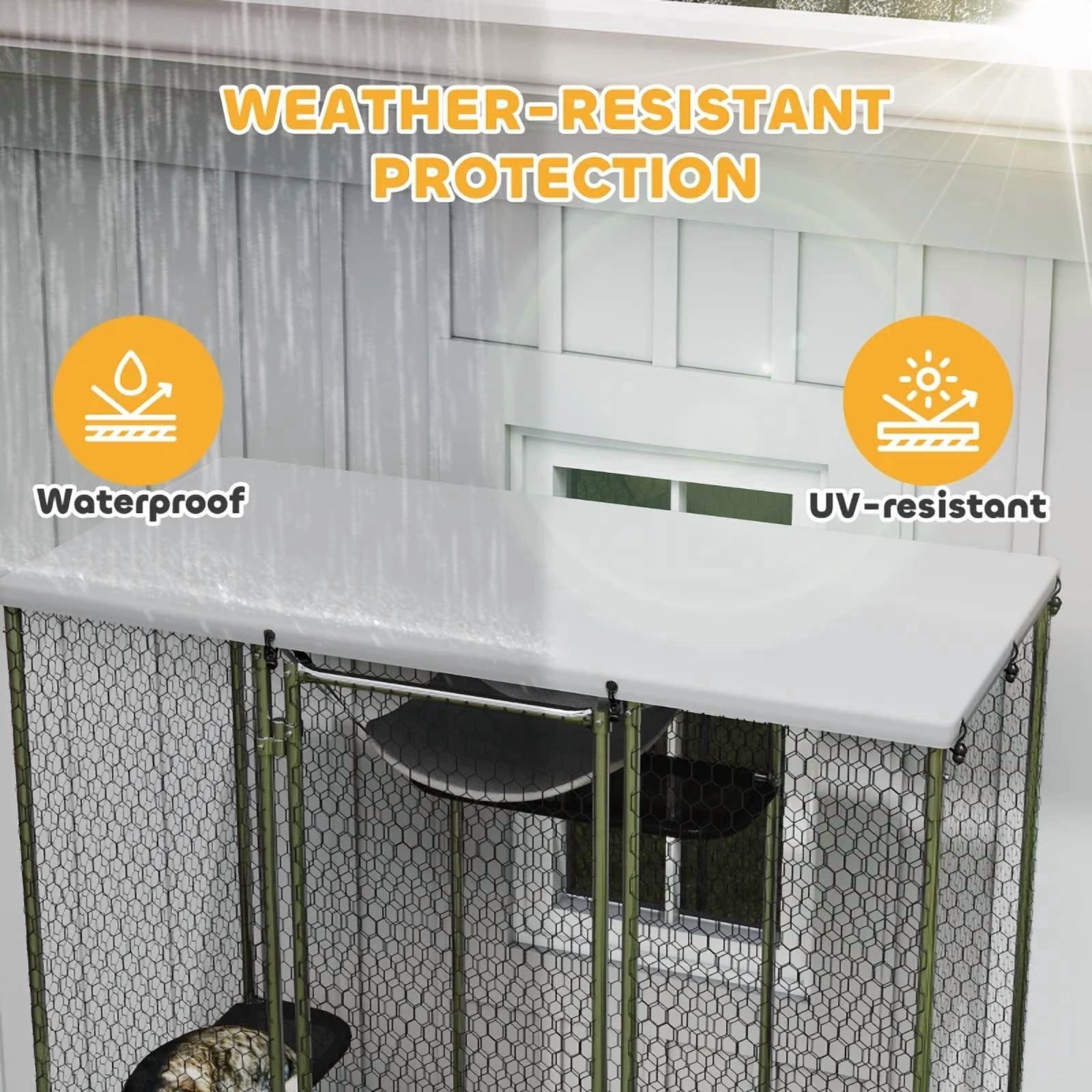Pet Cage, Patio Cat Enclosure, Outdoor Walk-in Cat Cage