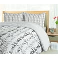 thumbnail image 5 of Ambesonne Floral Duvet Cover Sets, Vertical Blossoming Flora, 2-King, Charcoal Grey White, 5 of 7