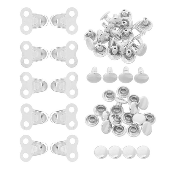 WRISTBIQUE 10Set Metal Shoe Buckle Clips Zinc Alloy Strap Adjuster for Boot Lace Repair