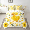 thumbnail image 2 of jejeloiu Cartoon Animal Duck Bedding Comforter Set 7-Piece,Oil Painting King Bedding Sets,Yellow Daisy Floral Bed Sheets For Children,Ultra Soft Home Decor Reversible, 2 of 8