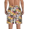 thumbnail image 3 of Kdxio Cute Cat Pattern Mens Casual Shorts - Drawstring Summer Beach Sports Shorts for Men, 3 of 9