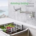thumbnail image 4 of Luckyn Foldable Brass Wall Mounted Kitchen Faucet Pot Filler Faucet Swivel Folding, 4 of 10