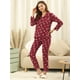 thumbnail image 2 of Conjuntos de pijama para mujer Ropa de dormir de manga larga Traje de noche suave para mujer Conjuntos de salón Pj rojo M, 2 of 6