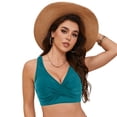 thumbnail image 4 of Women Plus Size Bikini Top - Twist Front Swimsuit Top Push Up Full Coverage Bathing Suit 2025 Swim Bra for Large Bust, 4 of 9