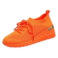 thumbnail image 2 of Domzle Women's Running Shoe Lightweight Fashion Sneaker for Jogging Walking Light Workouts Orange 41, 2 of 7