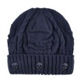 thumbnail image 1 of Mens Skullies Winter Hat Beanies Knitted Wool Hip Hop Stocking Hat Plus Velvet Rasta Cap Skull Bonnet Hats For Men Blue, 1 of 5