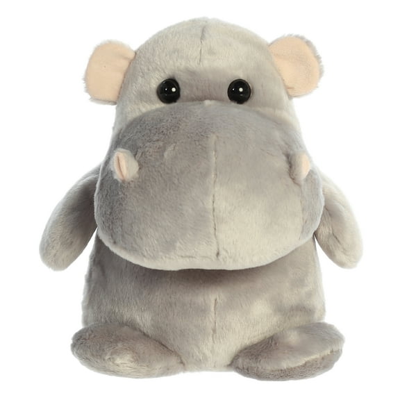 Aurora - Medium Gray Happy Hippo and Friends - 11" Happy Hippo - Whimsical Stuffed Animal