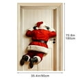 thumbnail image 3 of Hometravel Funny Santa Door Banner, Humorous Backside Design Christmas Entrance Decor, Novelty Hanging Sign for Front Door, Porch, Indoor Wall, Holiday Party Atmosphere, 3 of 5