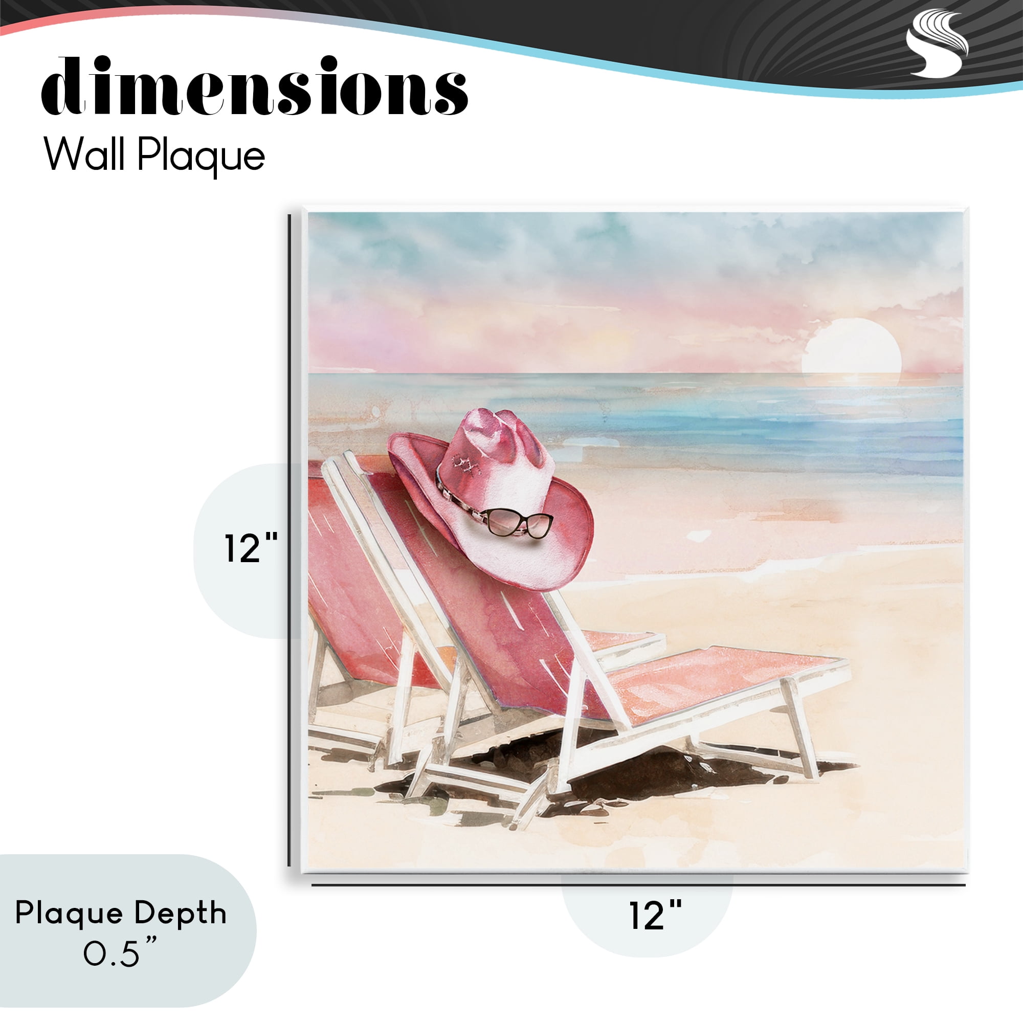 Stupell Industries Blush Pink Beach Chairs Wall Plaque Art, design by Paul Mathenia