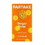 Partake Foods Vegan & Gluten-Free Crunchy Ginger Snap Cookies, Shelf-Stable, 5.5 oz
