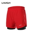 thumbnail image 4 of Men's 2-in-1 Running Shorts Quick Drying Breathable Active Training Exercise Jogging Cycle Shorts With Longer Liner, 4 of 7