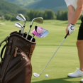 thumbnail image 7 of Haosy Pink Purple Blue Marble Golf Mallet Putter Cover Strong Magnetic Leather Golf Club Headcover Closure, 7 of 7