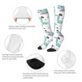 thumbnail image 4 of Knee High Socks for Men and Women, cartoon cute dinosaur Althletic Compression Socks, Support Long Tube Socks for Outdoor Sport, Calf Socks, High Stockings for Women Men, 4 of 7