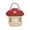 B#02, variant on Woven Storage Basket, Mushroom Shaped Rattan Handheld Flower Gift Basket Novelty Wicker House Bin with Lid and Handle for Tabletop Desk Countertop Home Decor