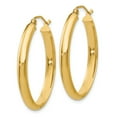 thumbnail image 2 of 14K Yellow Gold Earring Hoop Women'S 20 mm 3.5 Polished 3.5Mm Oval Earrings, 2 of 4