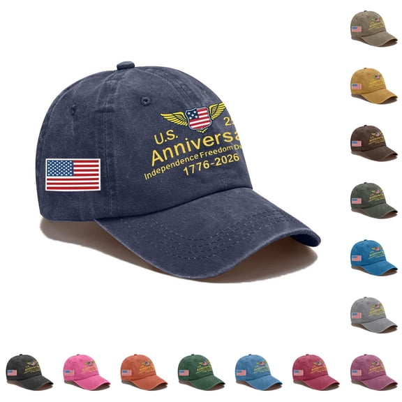 Us 250Th Anniversary Baseball Cap with Winged Shield And Side Flag Patch for Americans Who Love Deeply Rooted Patriotism Army Green