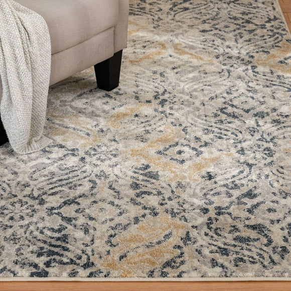 Pescara Blue and Grey Woven Area Rug