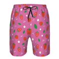 thumbnail image 3 of Balery Strawberry Floral Traje de Baño Estilo Hawaiano para Hombre, Shorts de Secado Rápido con Bolsillos-XX-Large, 3 of 6