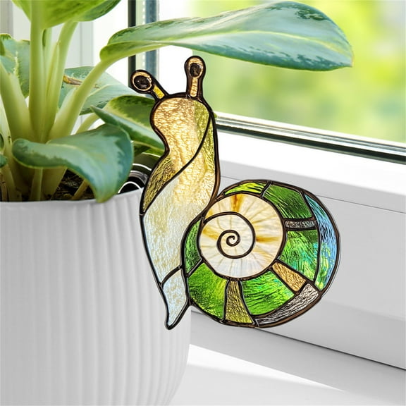 Acrylic Potted Planter Decoration, DELESYS Acrylic Potted Insert Decorative Flower Pot Snail Insert