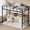Black, variant on GOCAPTAIN Twin Size Loft Bed Frame, Heavy-Duty Metal Bed Frame with Ladder and Full-Length Arched Guardrail, Gold
