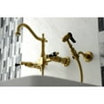 thumbnail image 5 of Kingston Brass KS1262PKLBS Duchess 1.8 GPM Wall Mounted Widespread Bridge Kitchen Faucet –, 5 of 7