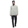 thumbnail image 1 of Atasi Button Placket Cotton Mens Kurta Shirt Printed Short Casual Kurta Shirt, 1 of 5