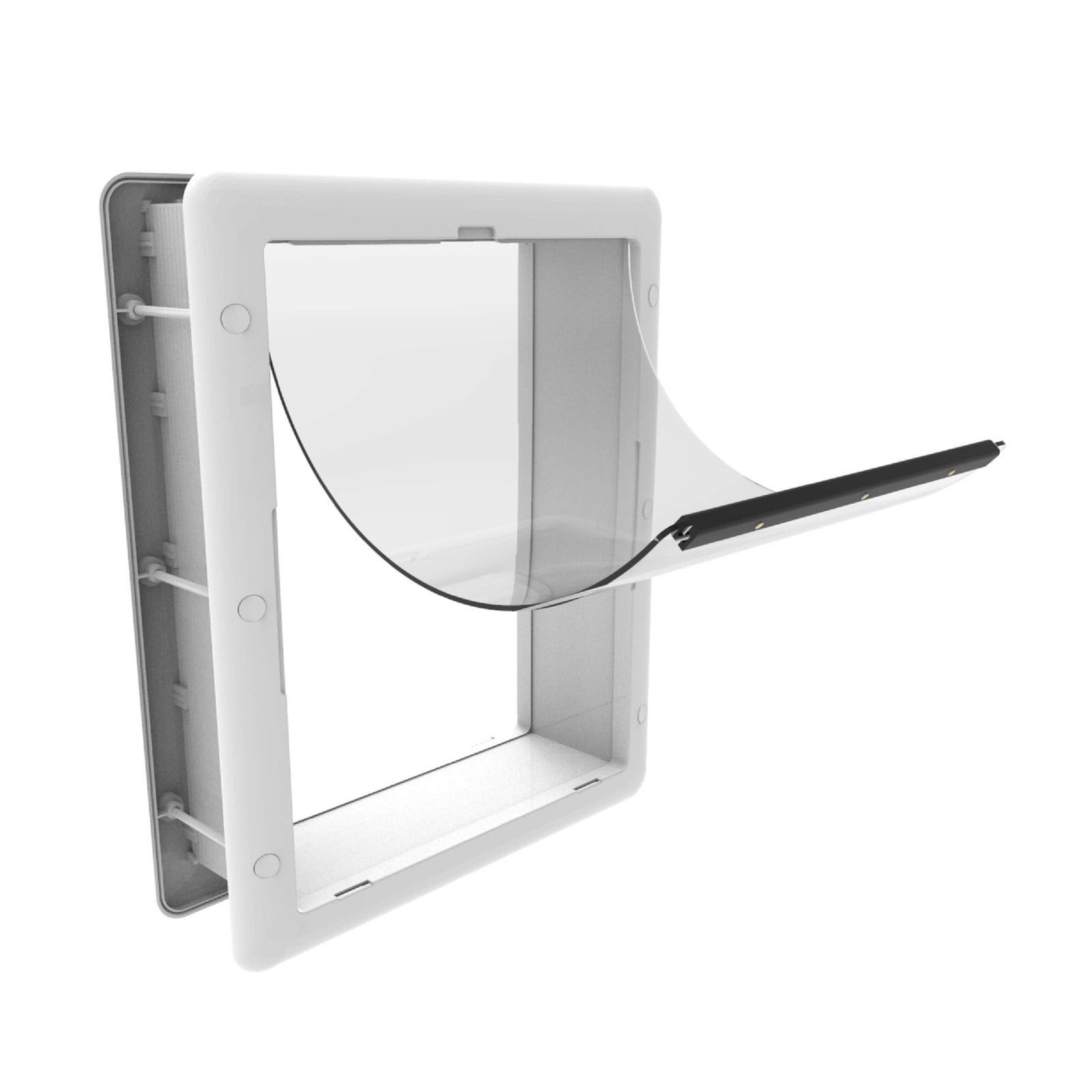 Hakuna Pets White Essential Medium Pet Door for Screens, Doors & Walls