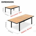 thumbnail image 4 of Higold - Heck 9 Pieces Patio Dining Sets, for Outdoor Dining Using, Grade A Teak, Matte Charcoal Aluminum Frame and Textilene Finished, 4 of 10